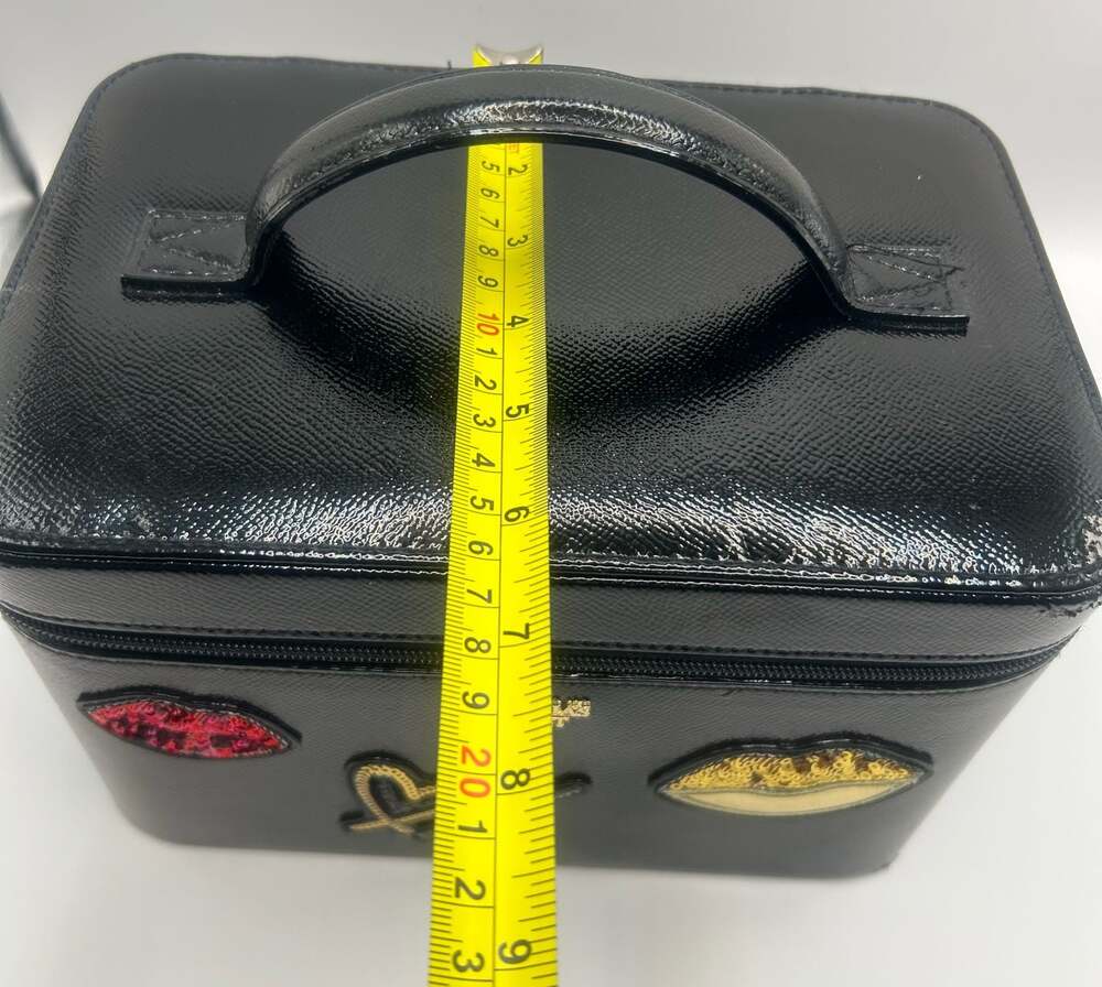Victoria's Secret Black Vanity Makeup Train Case with Sequin Patches - Picture 11 of 11